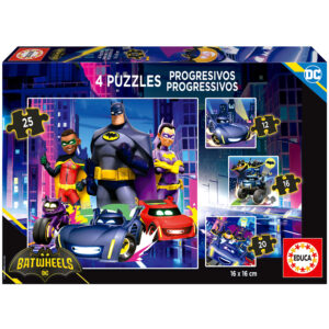 Puzzle 12 el. + 16 el. + 20 el. + 25 el. Batwheels
