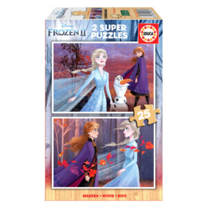 Puzzle 2 x 25 el. Kraina Lodu II (drewno)