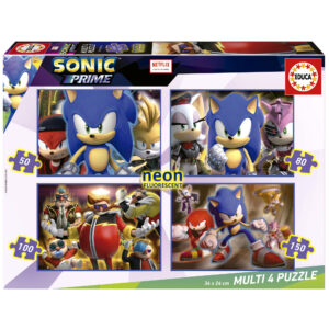 Puzzle 50-150 el. Sonic Prime (fluorescencyjne)