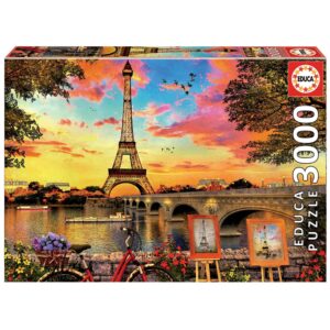 Puzzle 3000 el. Zachód słońca w Paryżu / Francja