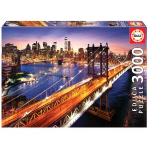 Puzzle 3000 el. Zachód słońca nad Manhattanem / Nowy Jork / USA