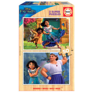 Puzzle 2 x 50 el. Nasze magiczne Encanto (drewno)