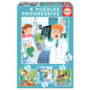 Puzzle 12 el. + 16 el. + 20 el. + 25 el. Kiedy dorosnę, chcę zostać...