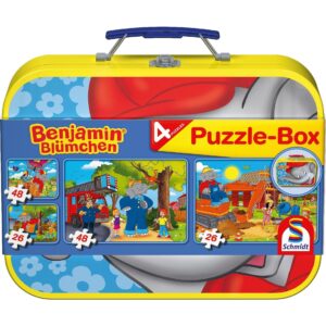 Puzzle 2 x 26 + 2 x 48 WALIZKA Słoń Benjamin