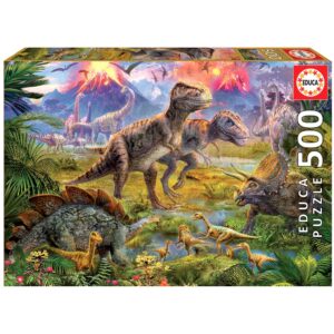 Puzzle 500 el. Zgromadzenie dinozaurów