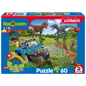 Puzzle 60 el. SCHLEICH Dinozaury