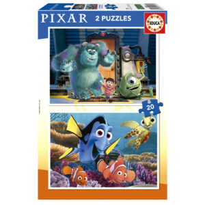 Puzzle 2 x 20 el. Potwory i spółka & Gdzie jest Nemo