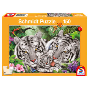 Puzzle 150 el. Rodzina tygrysów