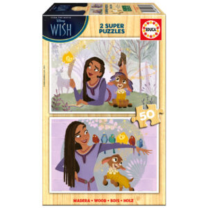 Puzzle 2 x 50 el. Życzenie (drewno)
