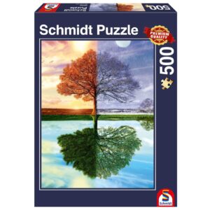 PQ Puzzle 500 el. Jedno drzewo - cztery pory roku