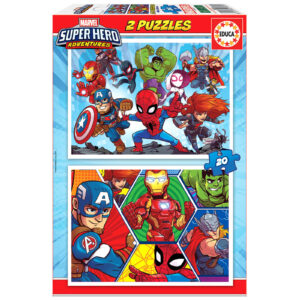 Puzzle 2 x 20 el. Marvel Super Hero Adventures