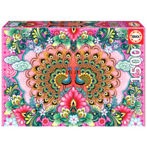 Puzzle 1500 el. Kolorowe pawie, Catalina Estrada