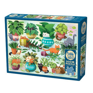 Puzzle 500 el. Koty kontra rośliny
