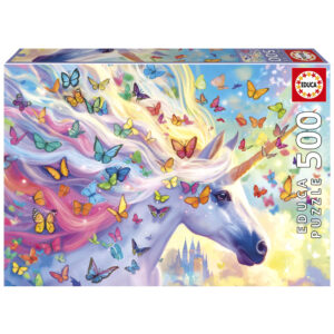 Puzzle 500 el. Jednorożec i kolorowe motyle